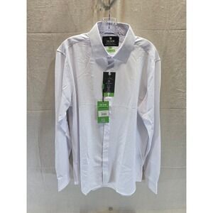 Tom Baine Performance Dress Shirt Mens XL White Slim Fit 4-Way Stretch NWT 2196